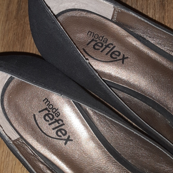 Moda Reflex black open toe shoes size 8M - Picture 5 of 5